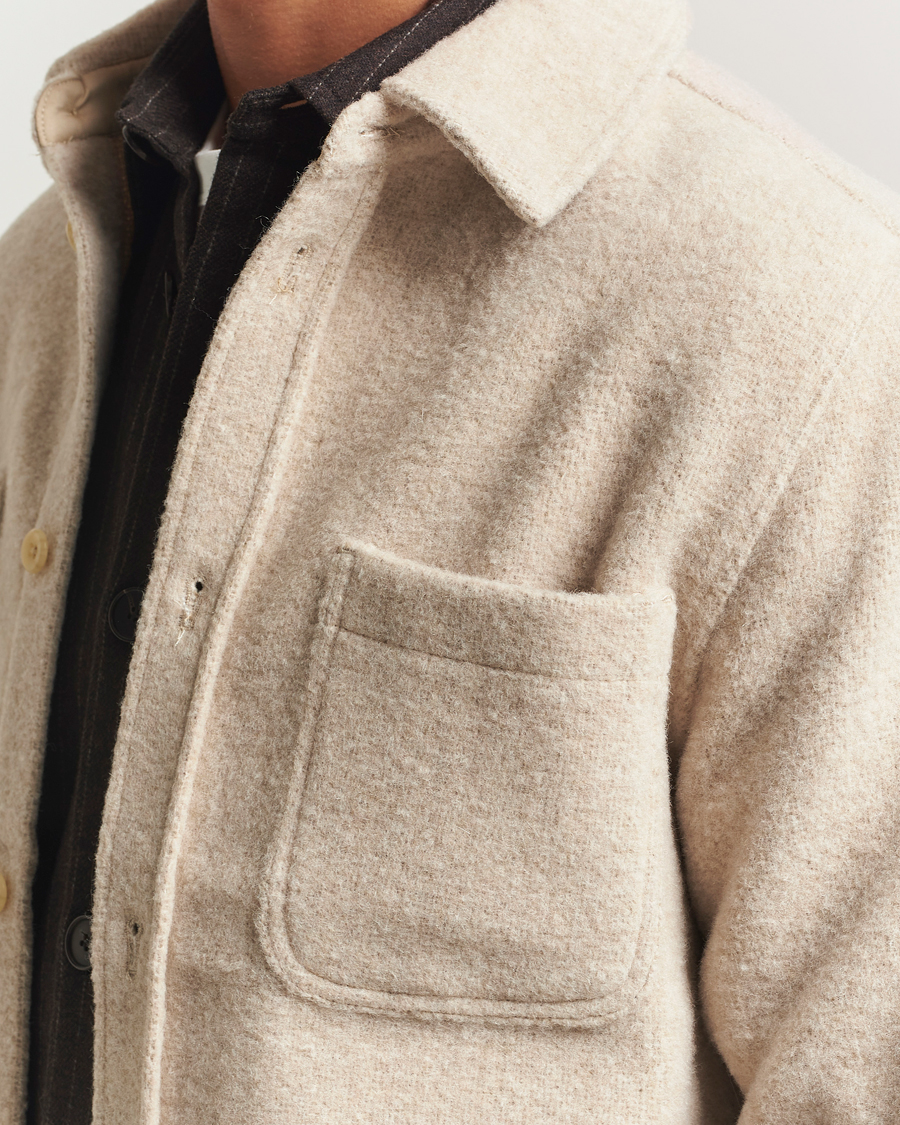Homme | Chemises | LES DEUX | Lennon Bouclé Overshirt Ivory