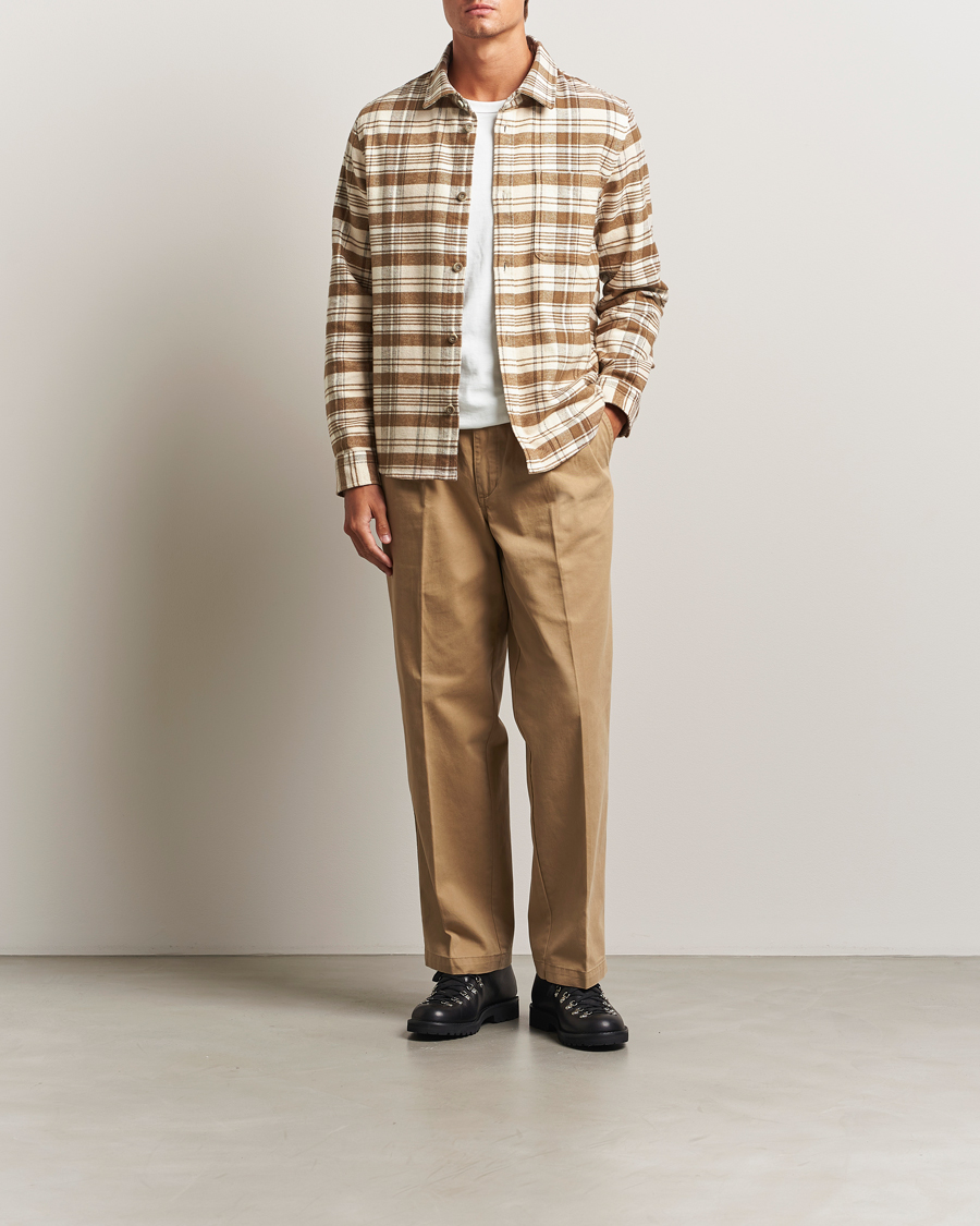 Homme | Chemises | LES DEUX | Lennon Check Overshirt Irish Cream