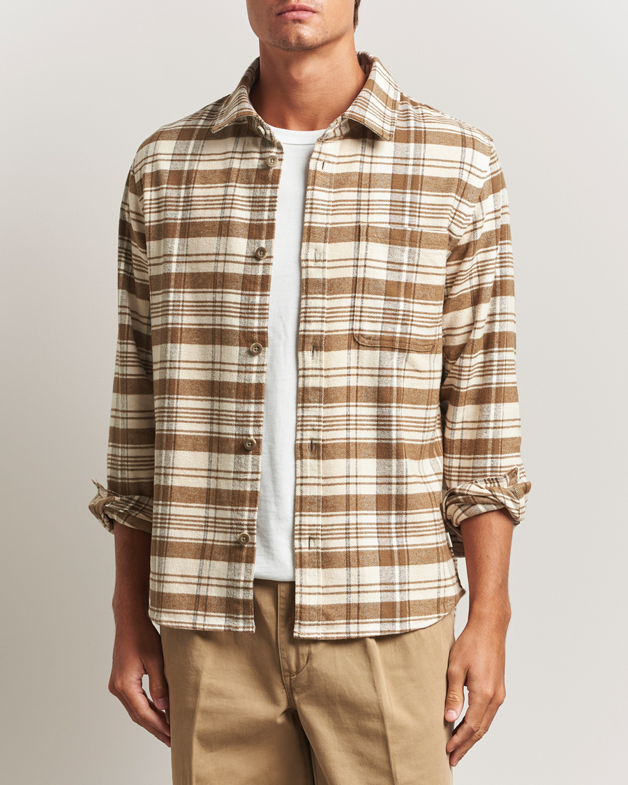 Homme | Chemises | LES DEUX | Lennon Check Overshirt Irish Cream