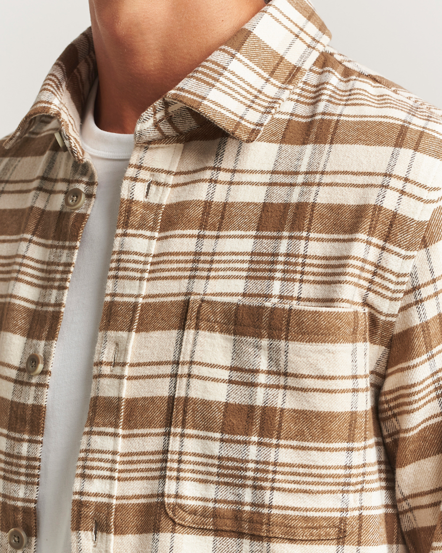 Homme | Chemises | LES DEUX | Lennon Check Overshirt Irish Cream