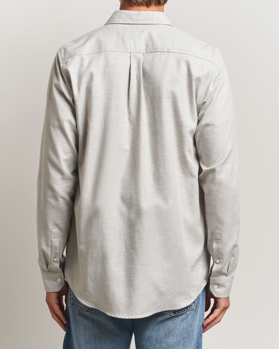 Homme | Chemises | LES DEUX | Dessert Reg Flannel Shirt Grey Melange