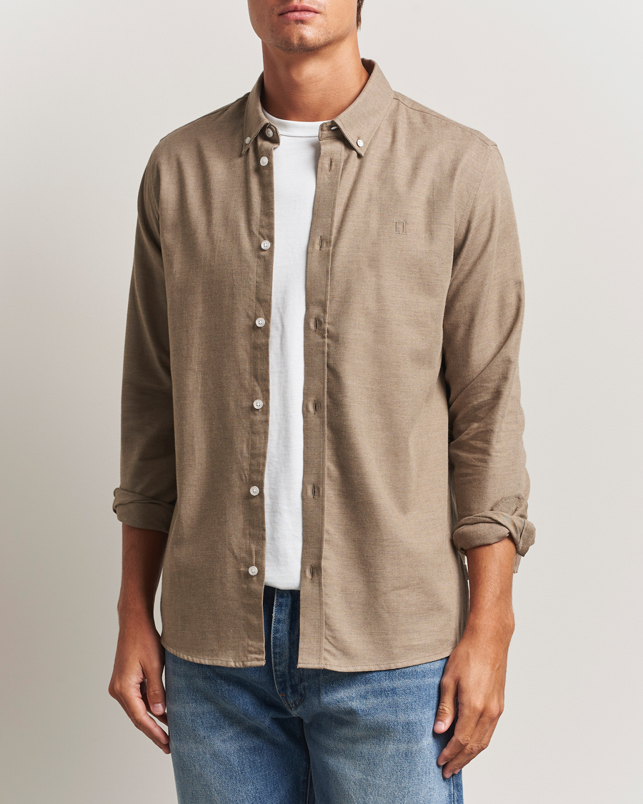 Homme | Chemises | LES DEUX | Dessert Reg Flannel Shirt Light Brown