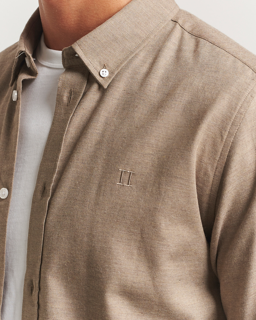 Homme | Chemises | LES DEUX | Dessert Reg Flannel Shirt Light Brown