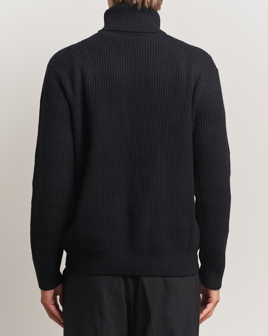 Homme | Pulls Et Tricots | LES DEUX | Eddie Wool Rib Rollneck Black