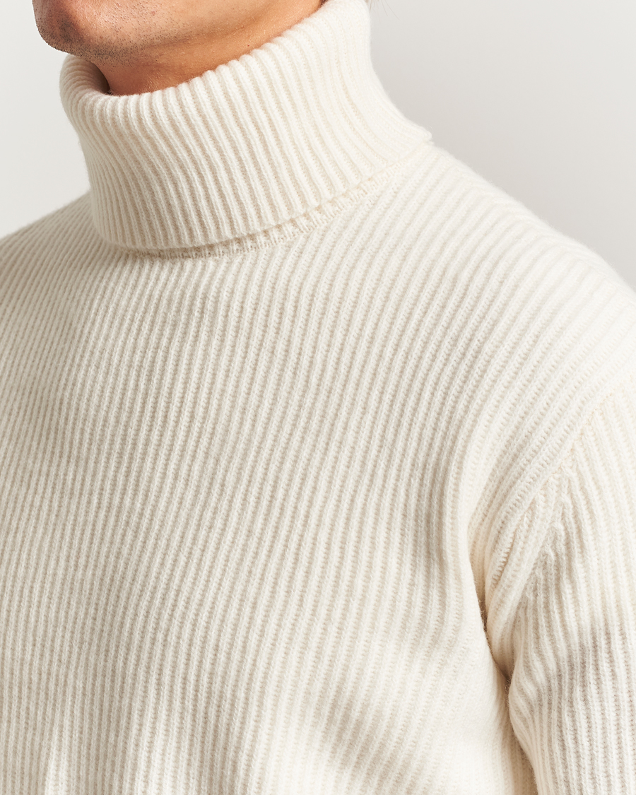 Homme | Pulls Et Tricots | LES DEUX | Eddie Wool Rib Rollneck Ivory