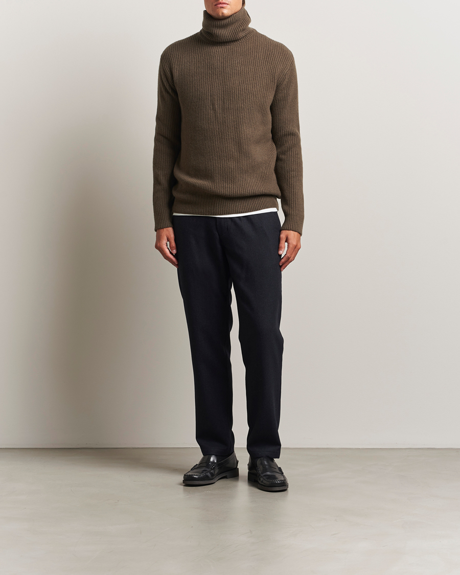 Homme | Pulls Et Tricots | LES DEUX | Eddie Wool Rib Rollneck Teak