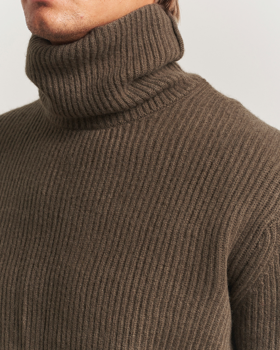 Homme | Pulls Et Tricots | LES DEUX | Eddie Wool Rib Rollneck Teak