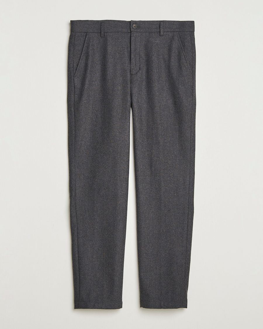 Homme | Pantalons | LES DEUX | Como Reg Wool Pants Asphalt
