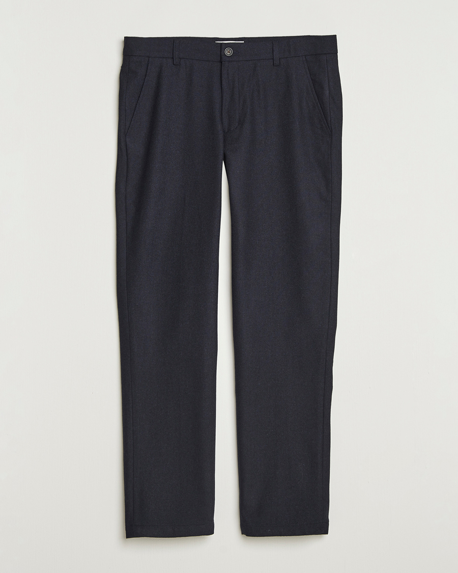 Homme | Pantalons | LES DEUX | Como Reg Wool Pants Dark Navy