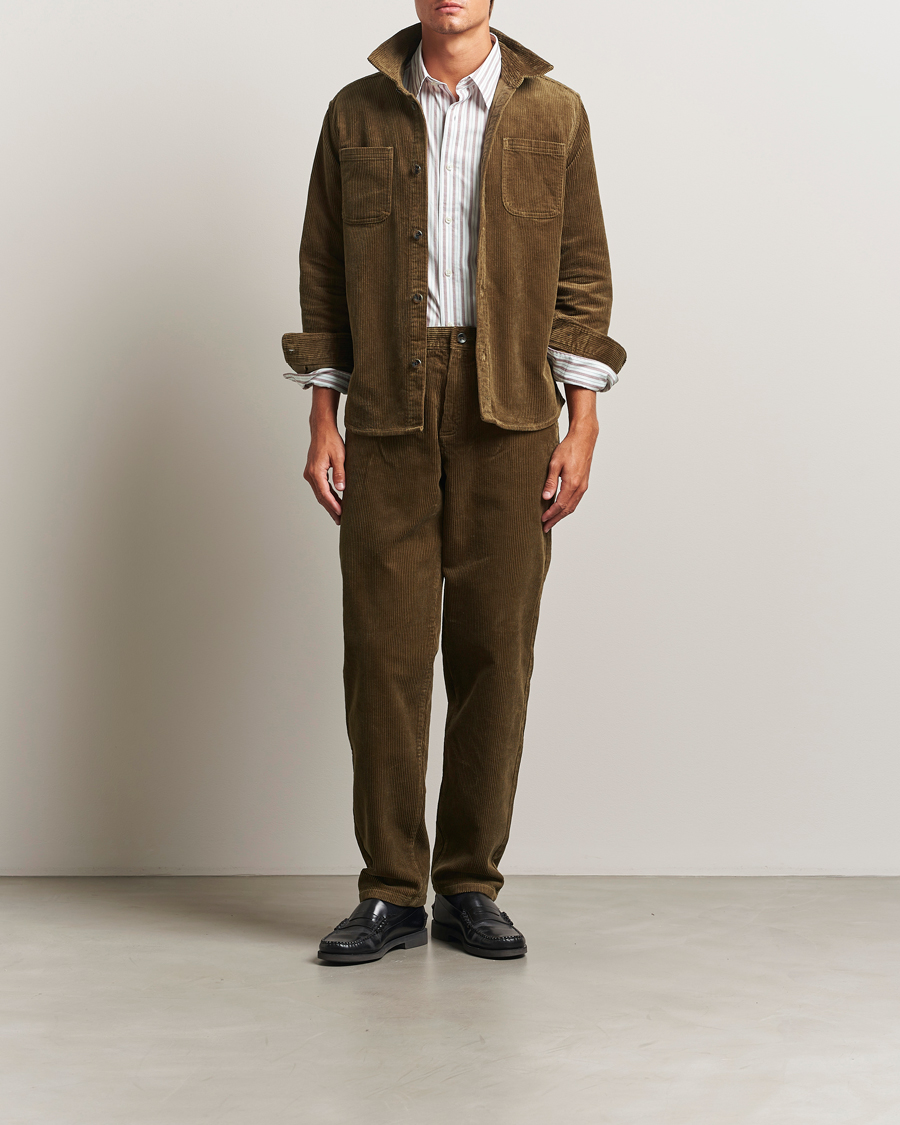 Homme | Pantalons | LES DEUX | Kody Corduroy Pants Military Olive