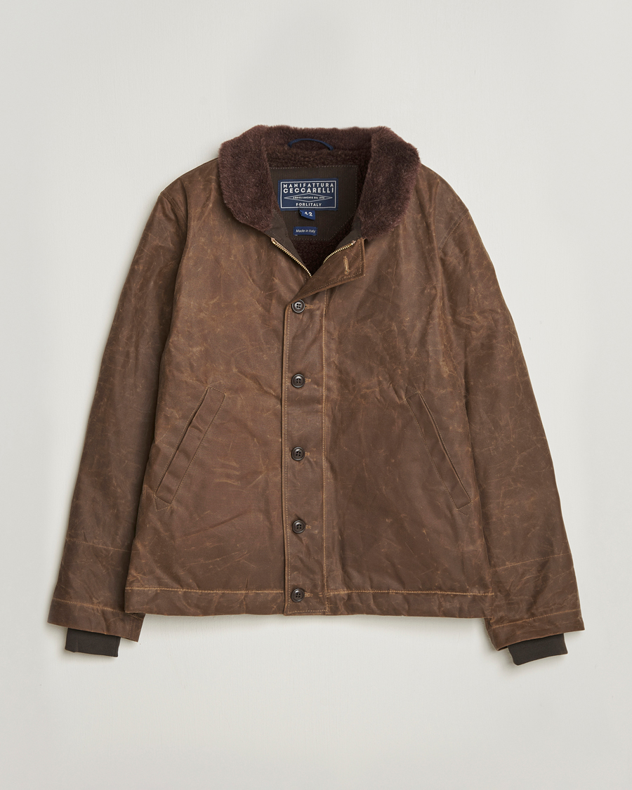 Homme | Manteaux Et Vestes | Manifattura Ceccarelli | Deck Jacket Dark Tan