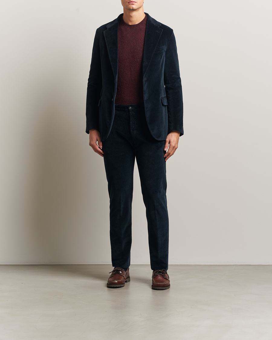 Homme | Pantalons | Massimo Alba | Mauko Velvet Trousers Navy