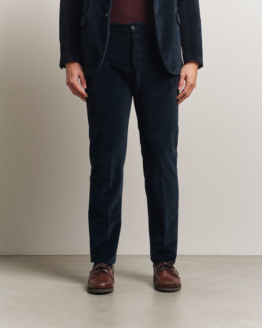 Homme | Pantalons | Massimo Alba | Mauko Velvet Trousers Navy