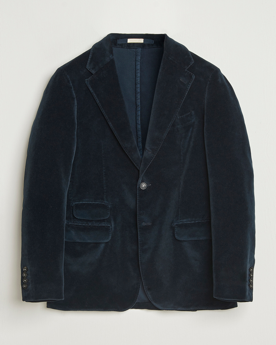 Homme | Blazers | Massimo Alba | Catch Velvet Blazer Navy