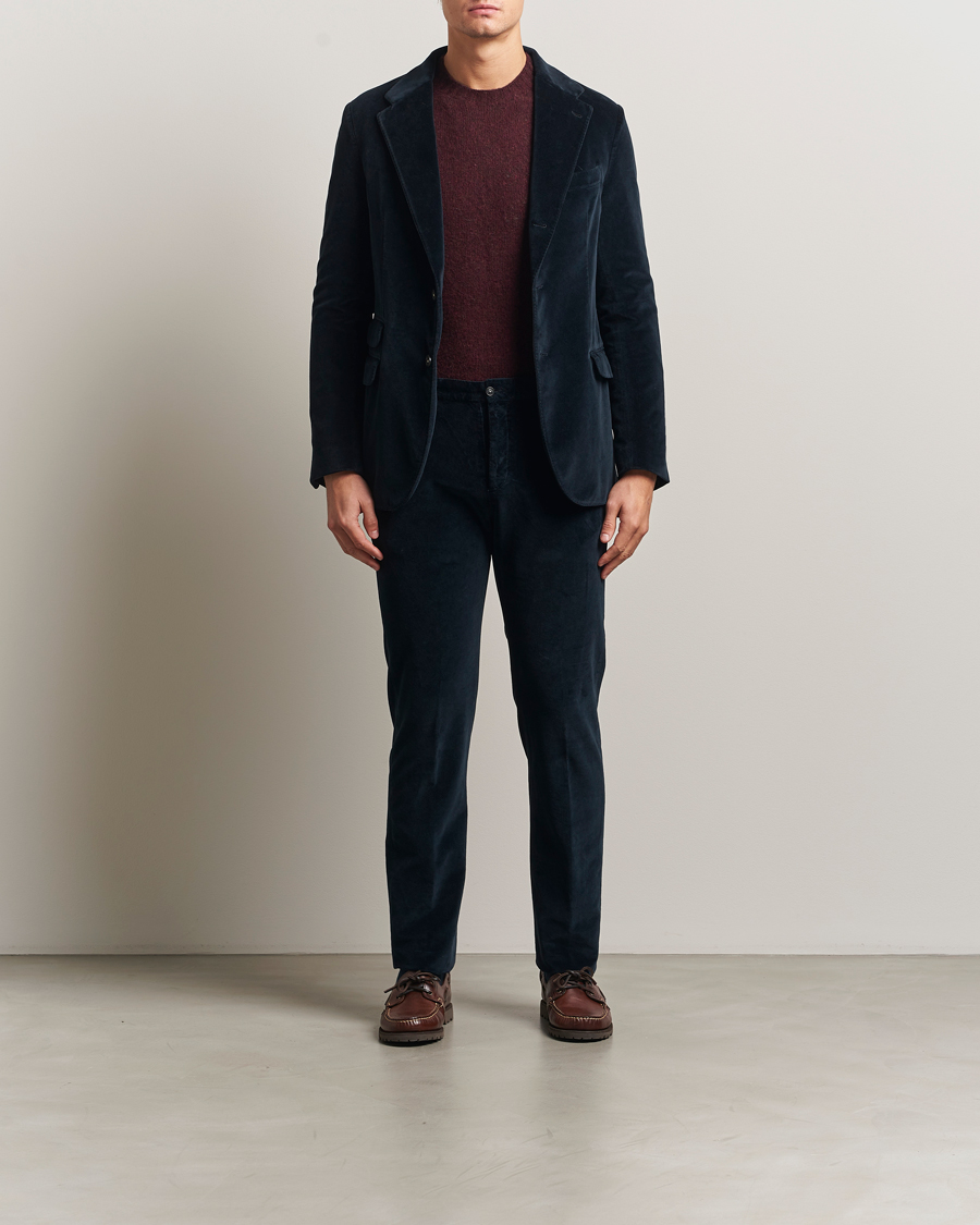 Homme | Blazers | Massimo Alba | Catch Velvet Blazer Navy