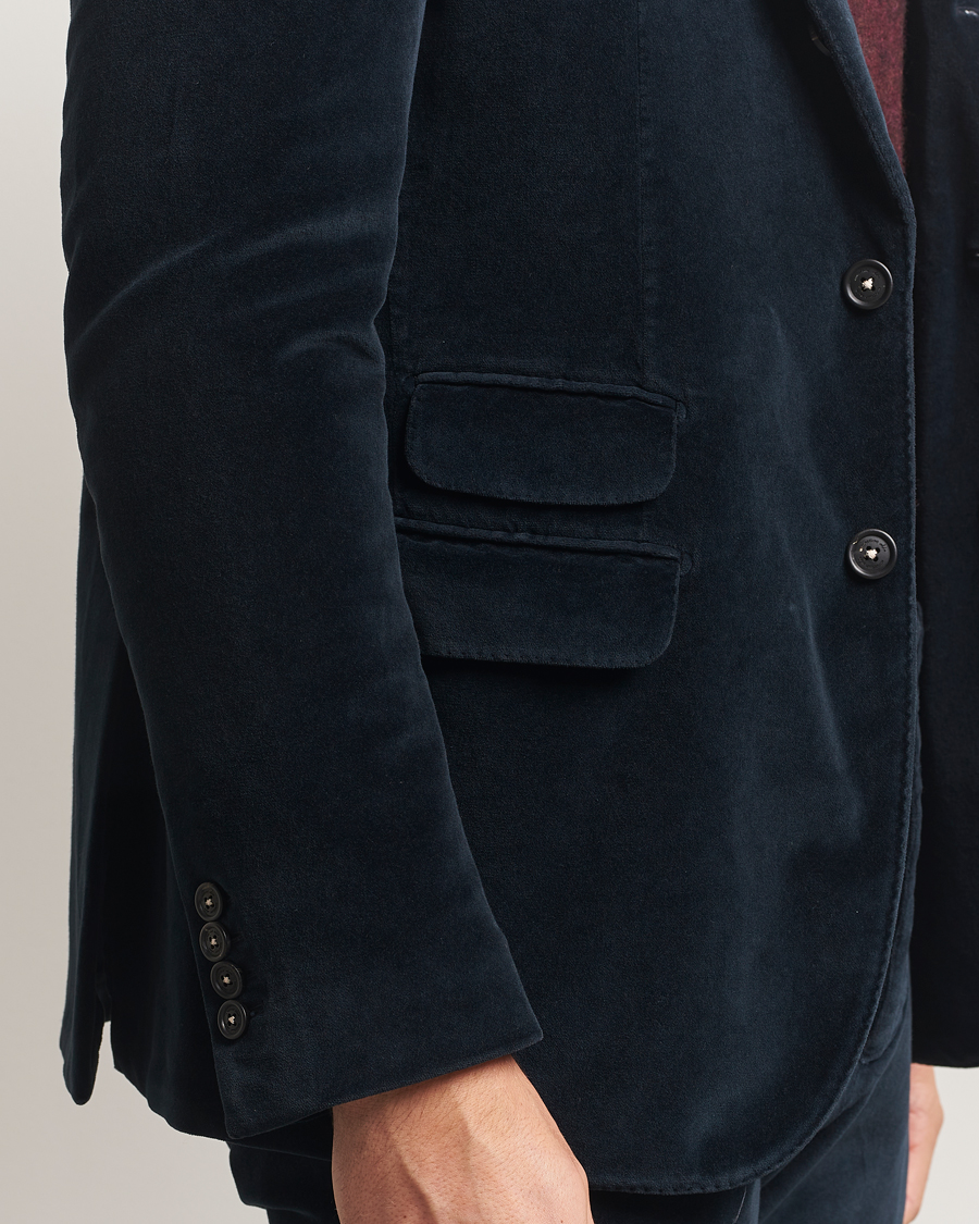 Homme | Blazers | Massimo Alba | Catch Velvet Blazer Navy