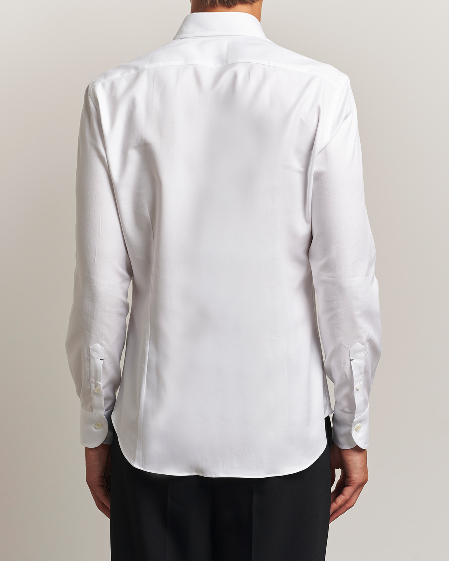 Homme | Chemises | Mazzarelli | Soft Cotton Twill Button Down Shirt White