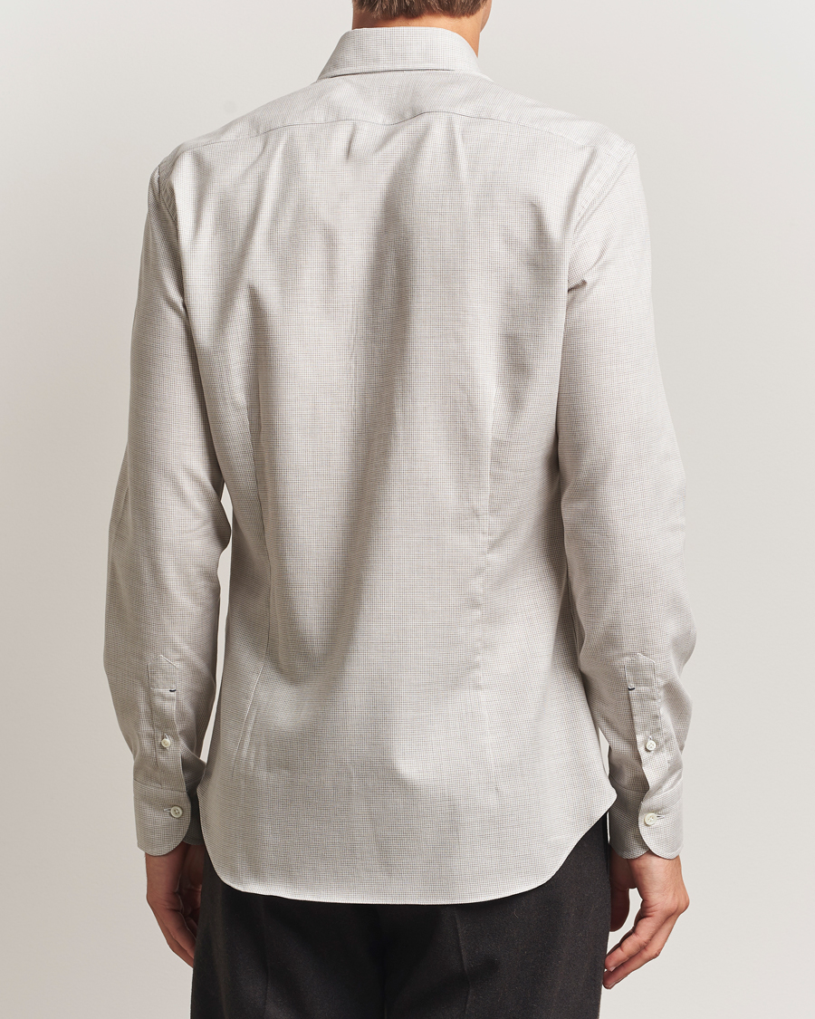 Homme | Chemises | Mazzarelli | Soft Flannel Button Down Shirt Beige