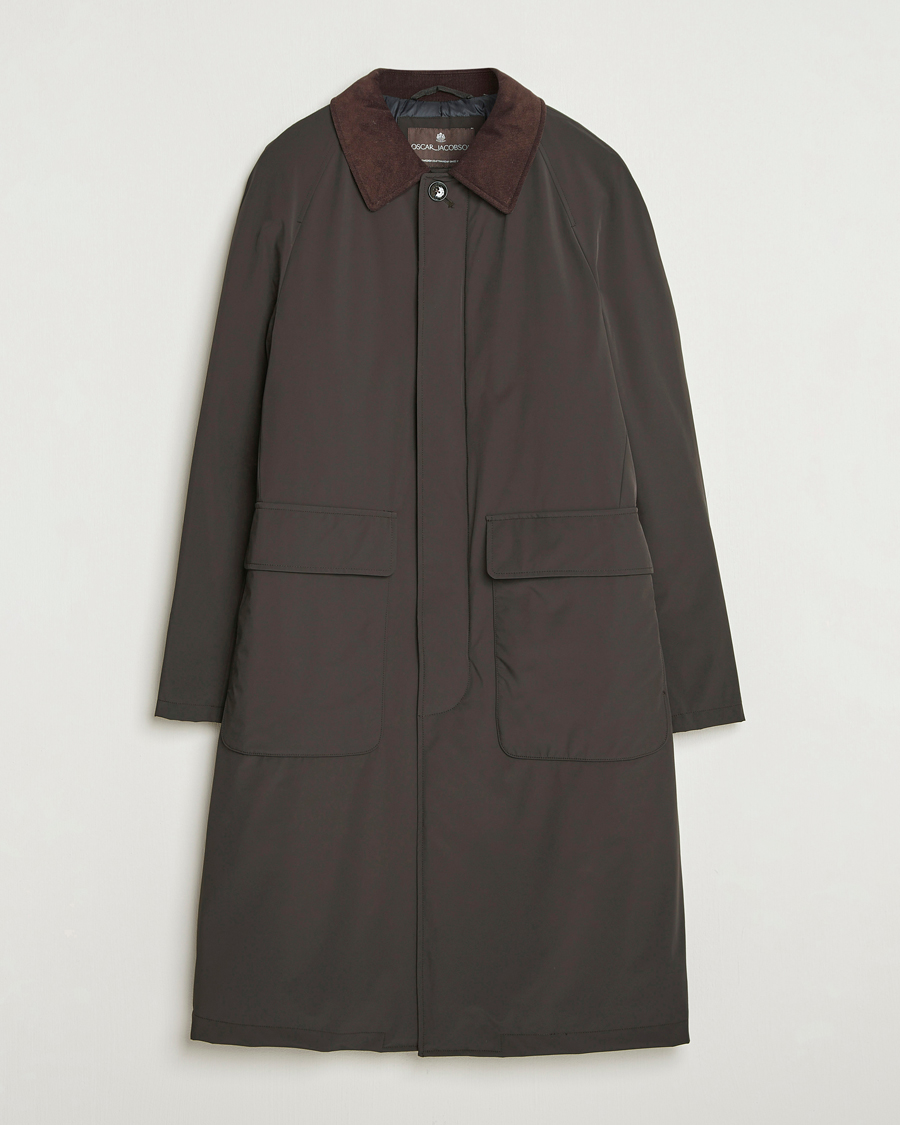 Homme | Manteaux Et Vestes | Oscar Jacobson | Padded Raglan Nylon Coat Brown