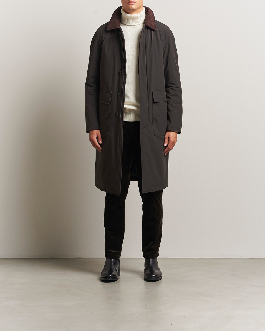 Homme | Manteaux Et Vestes | Oscar Jacobson | Padded Raglan Nylon Coat Brown