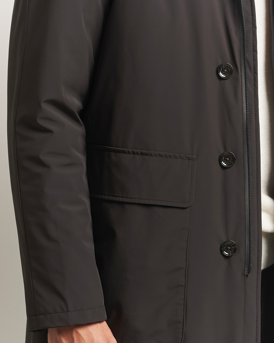Homme | Manteaux Et Vestes | Oscar Jacobson | Padded Raglan Nylon Coat Brown