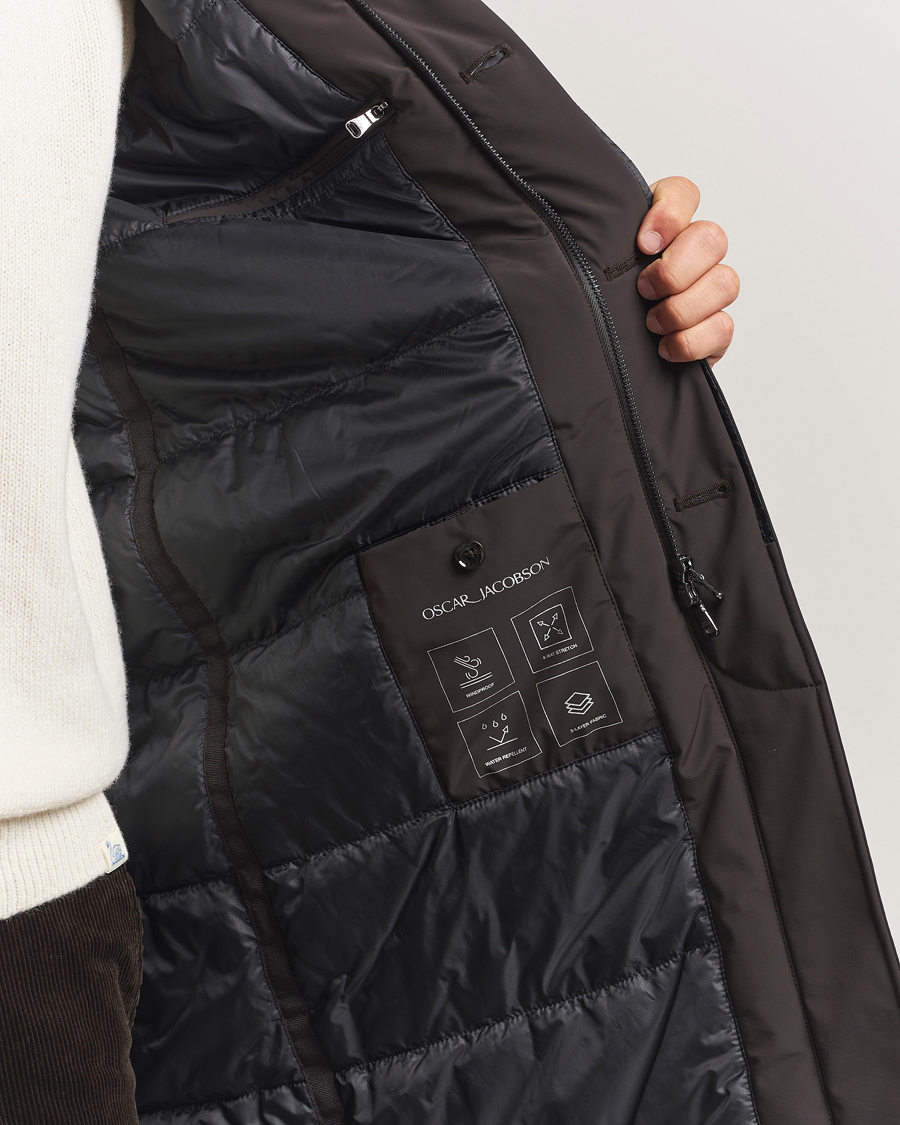 Homme | Manteaux Et Vestes | Oscar Jacobson | Padded Raglan Nylon Coat Brown
