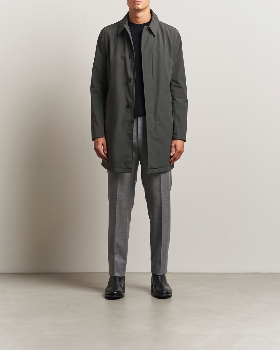 Homme | Manteaux Et Vestes | Oscar Jacobson | Nylon Car Coat Olive