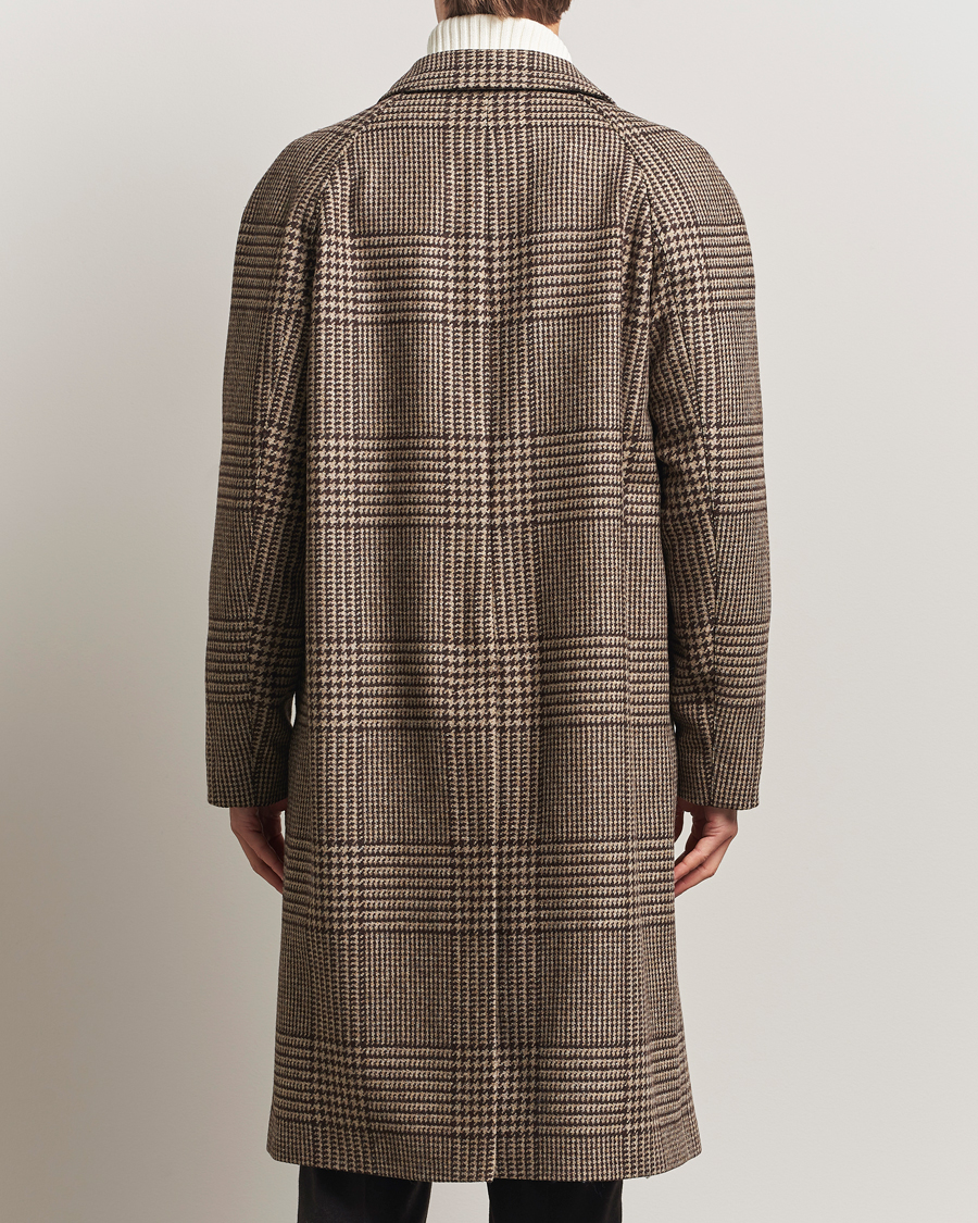 Homme | Manteaux Et Vestes | Oscar Jacobson | Raglan Check Wool Coat Brown