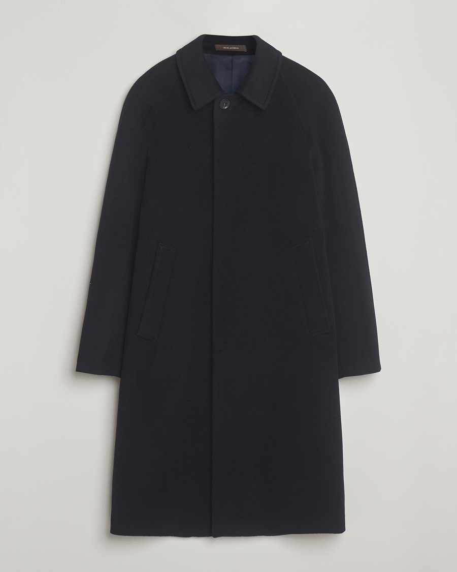 Homme | Manteaux Et Vestes | Oscar Jacobson | Raglan Wool Coat Navy