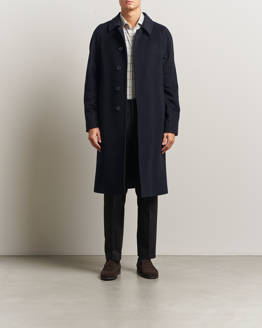 Homme | Manteaux Et Vestes | Oscar Jacobson | Raglan Wool Coat Navy