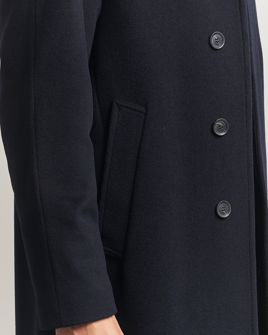 Homme | Manteaux Et Vestes | Oscar Jacobson | Raglan Wool Coat Navy