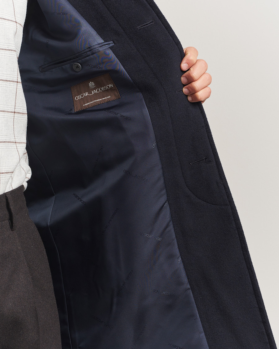 Homme | Manteaux Et Vestes | Oscar Jacobson | Raglan Wool Coat Navy
