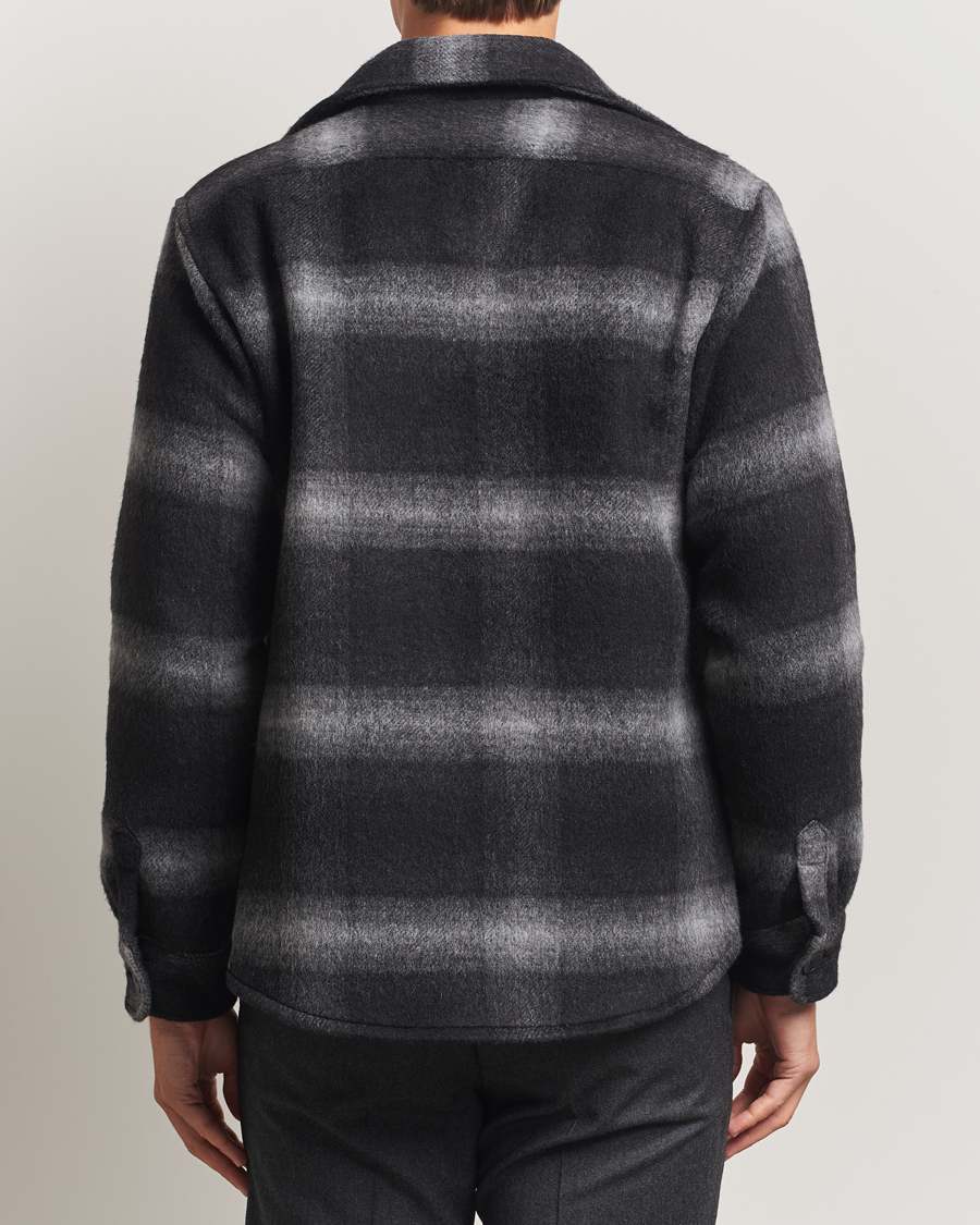 Homme | Manteaux Et Vestes | Oscar Jacobson | Maverick Checked Wool Shirt Jacket Grey