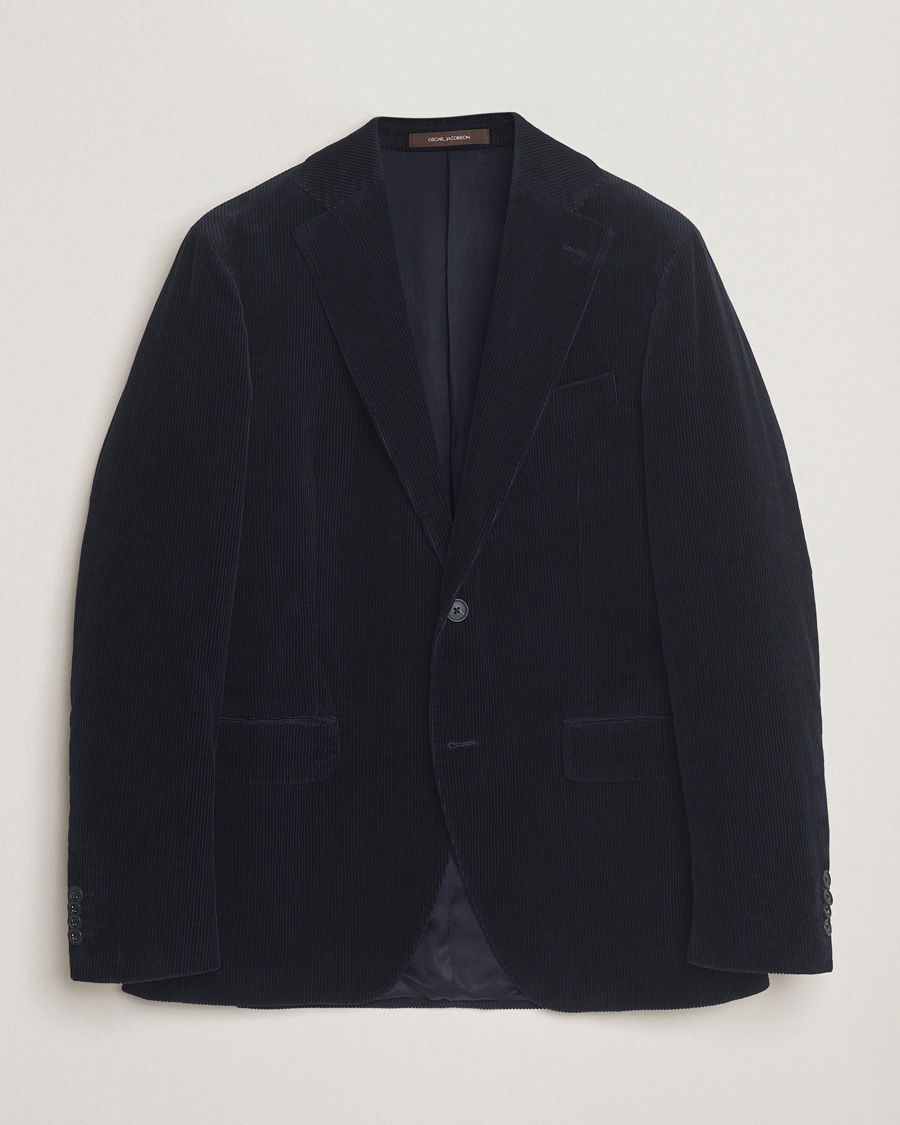 Homme | Blazers | Oscar Jacobson | Fogerty Patch Pocket Cord Blazer Navy