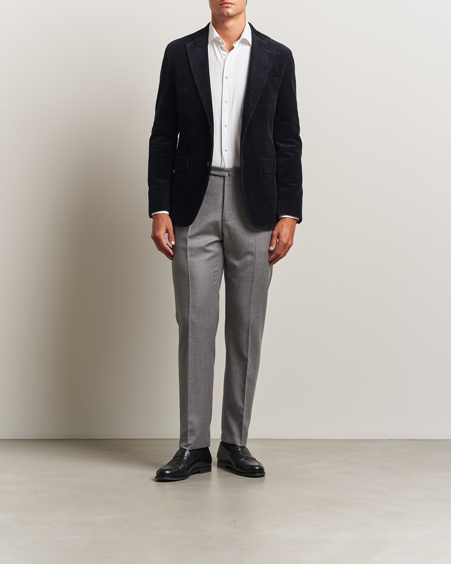 Homme | Blazers | Oscar Jacobson | Fogerty Patch Pocket Cord Blazer Navy