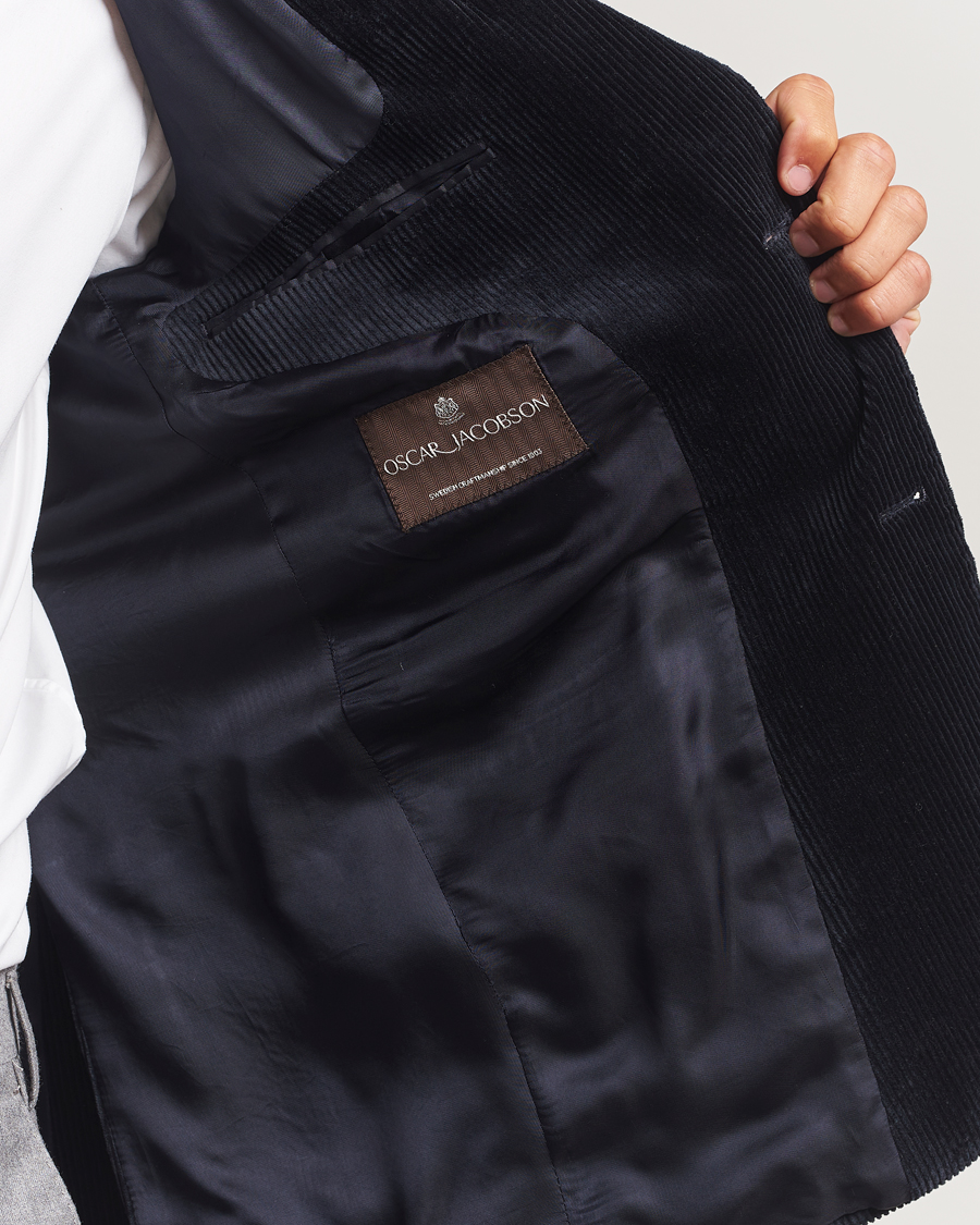 Homme | Blazers | Oscar Jacobson | Fogerty Patch Pocket Cord Blazer Navy