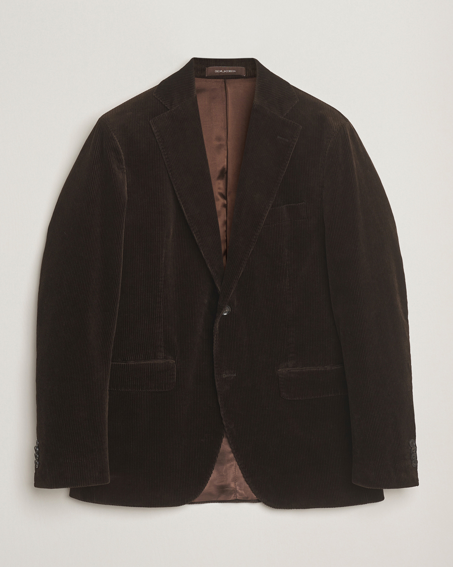 Homme | Blazers | Oscar Jacobson | Fogerty Patch Pocket Cord Blazer Brown