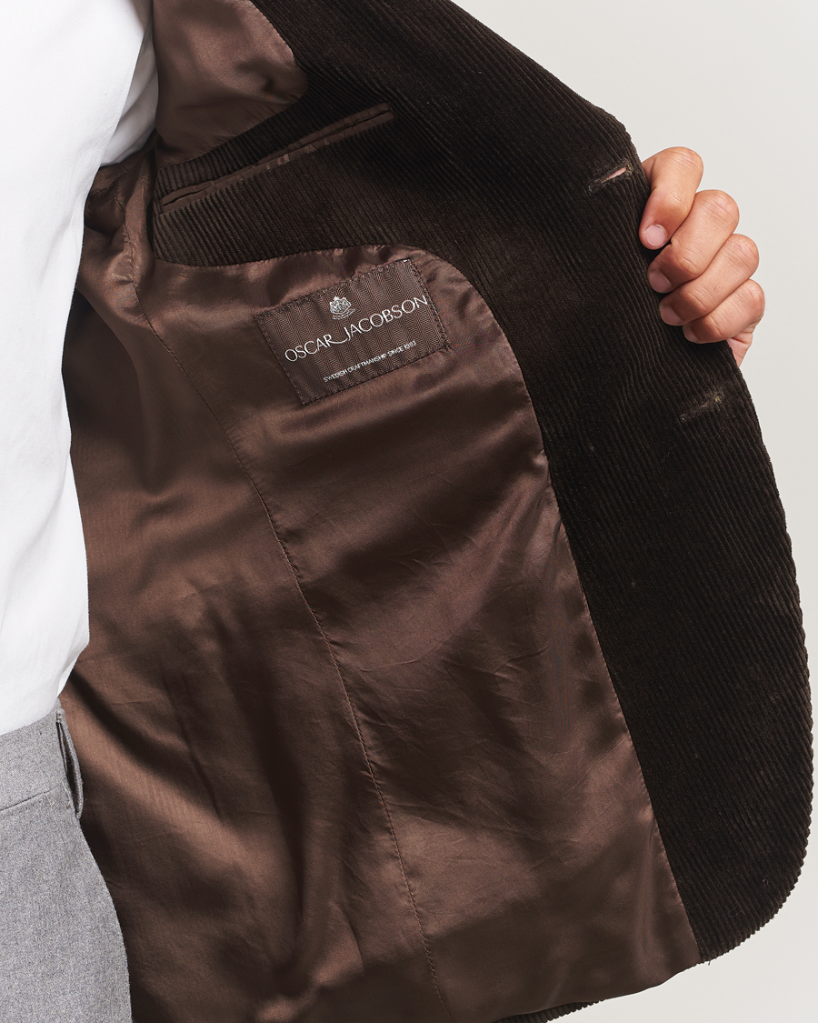Homme | Blazers | Oscar Jacobson | Fogerty Patch Pocket Cord Blazer Brown