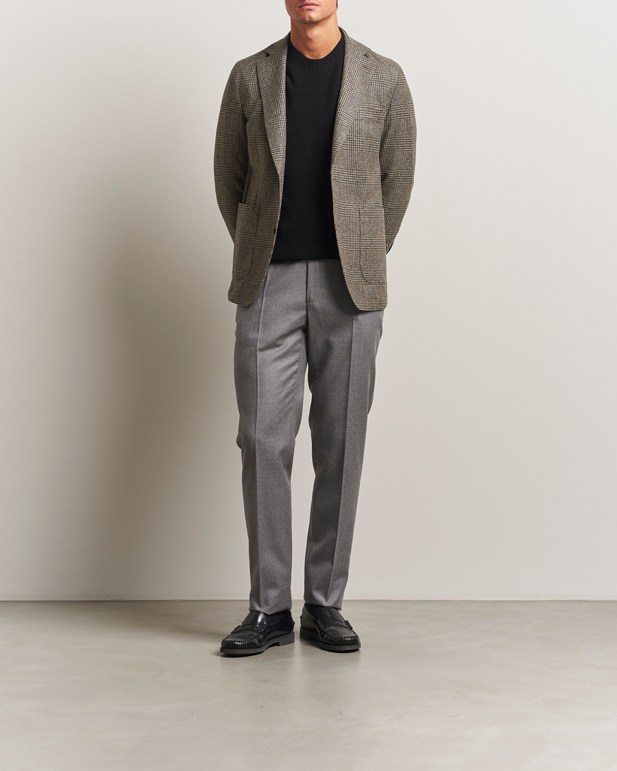 Homme | Blazers | Oscar Jacobson | Ferry Patch Pocket Wool Check Blazer Brown