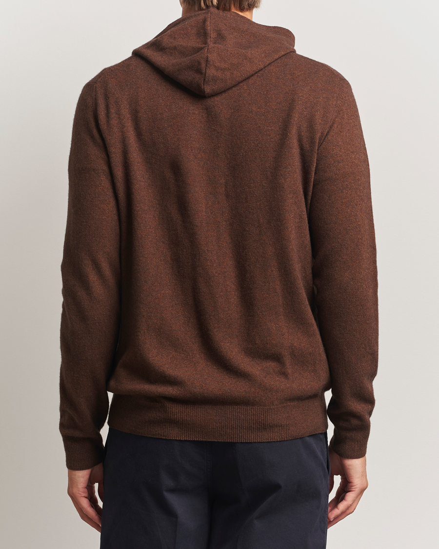 Homme | Pulls Et Tricots | Oscar Jacobson | Pascal Wool/Cashmere Hoodie Brown