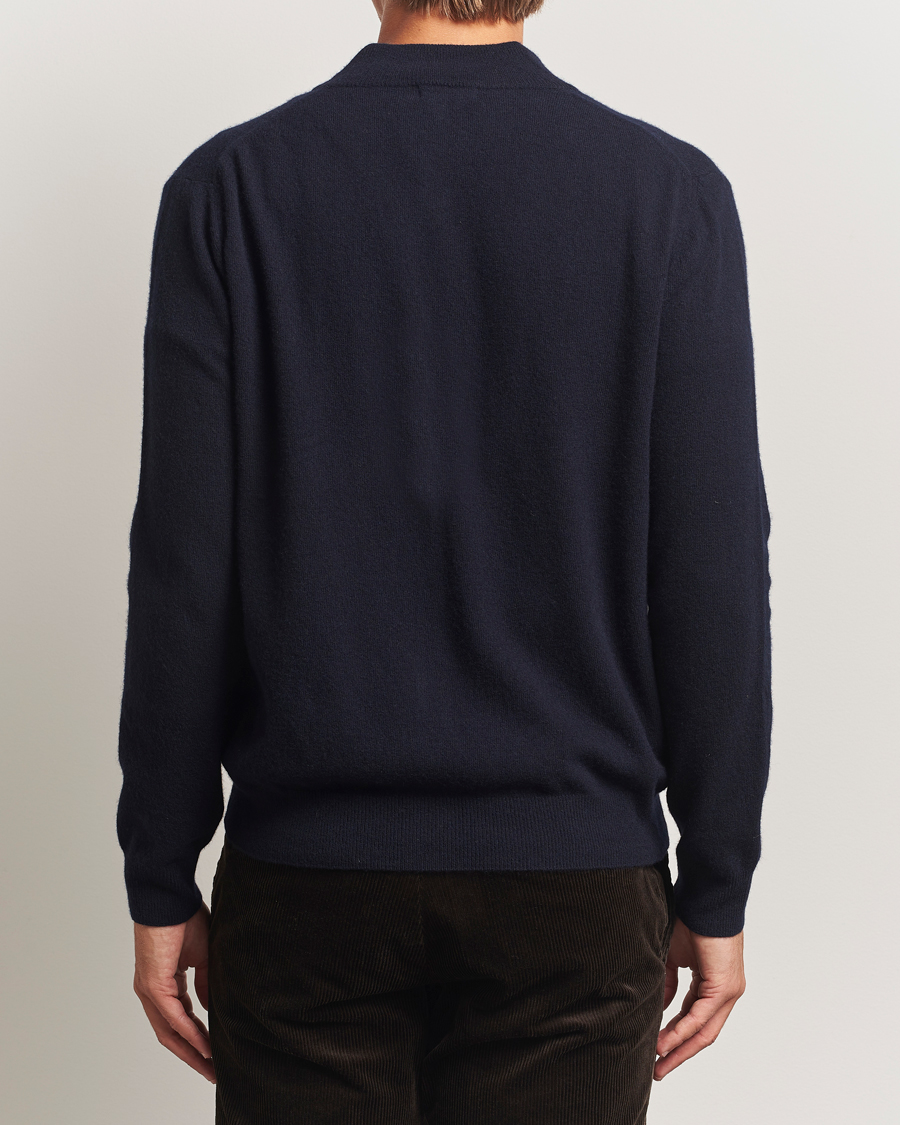 Homme | Pulls Et Tricots | Oscar Jacobson | Seb Wool/Cashmere Full Zip Navy