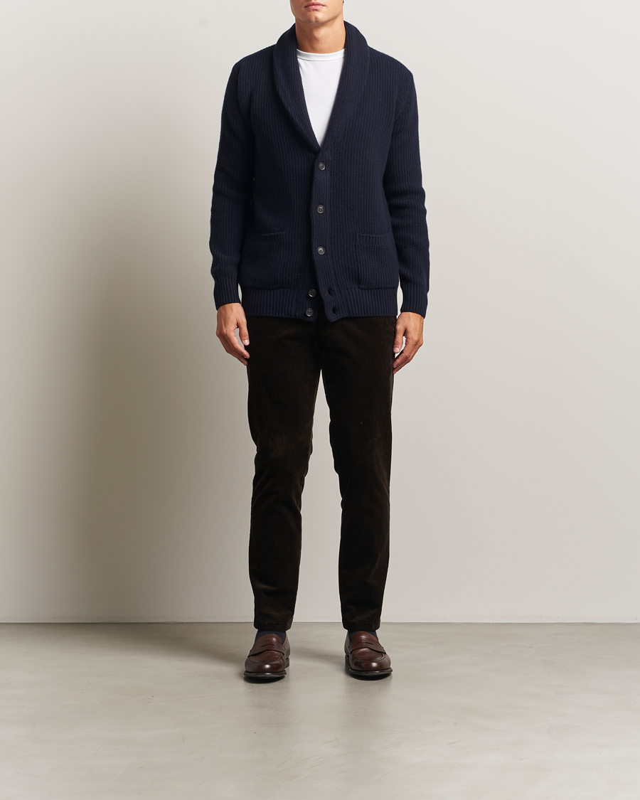 Homme | Pulls Et Tricots | Oscar Jacobson | Roland Wool Cardigan Navy