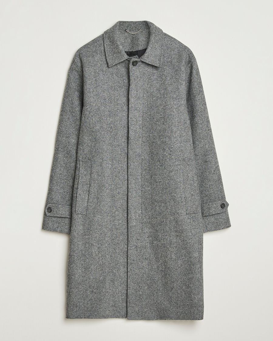 Homme | Manteaux Et Vestes | Palmes | Herringbone Wool Coat Charcoal