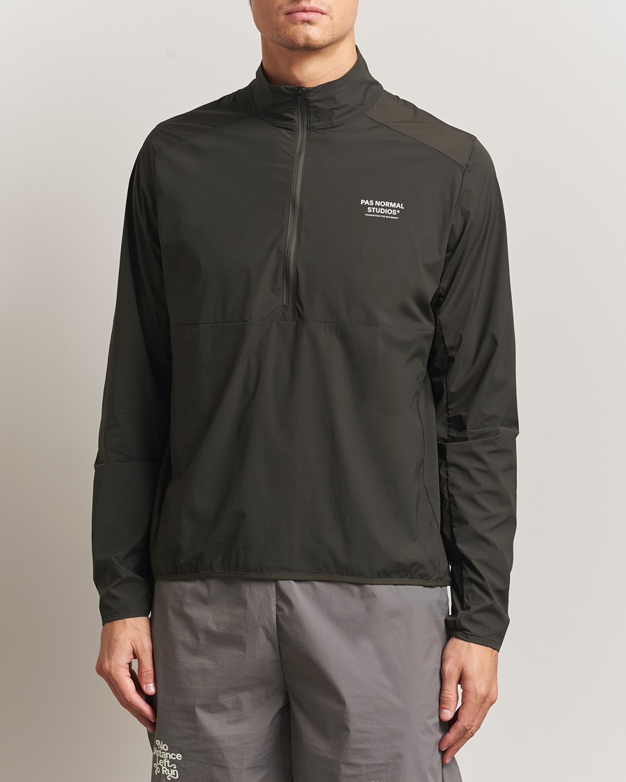 Homme | Manteaux Et Vestes | Pas Normal Studios | Balance Half Zip Jacket Dark Olive