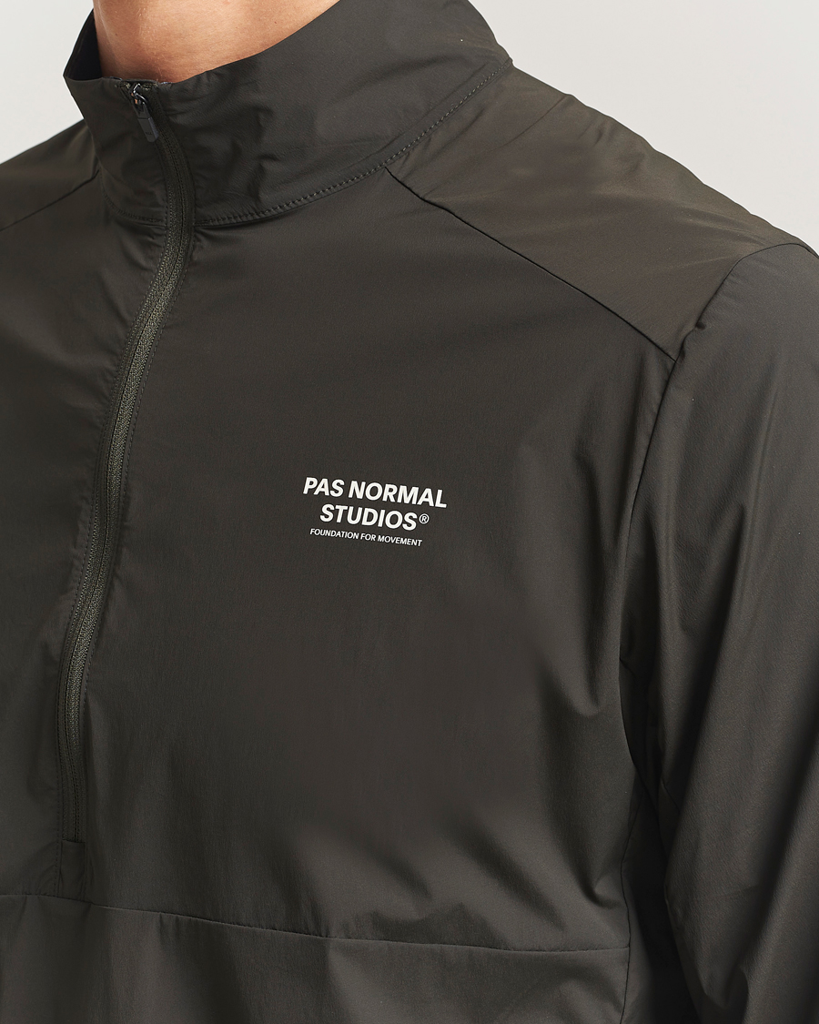 Homme | Manteaux Et Vestes | Pas Normal Studios | Balance Half Zip Jacket Dark Olive