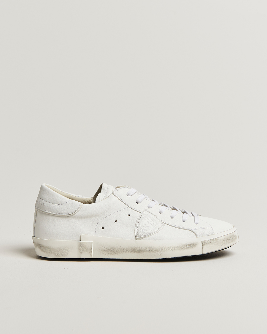 Homme | Baskets | Philippe Model | Prsx Low Top Leather Sneakers White