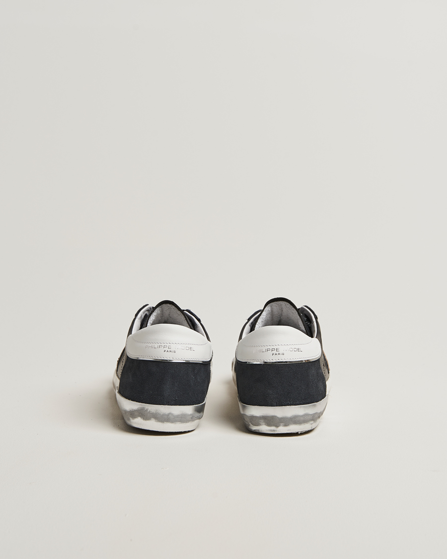 Homme | Baskets | Philippe Model | Prsx Low Top Leather Sneakers Black/Silver