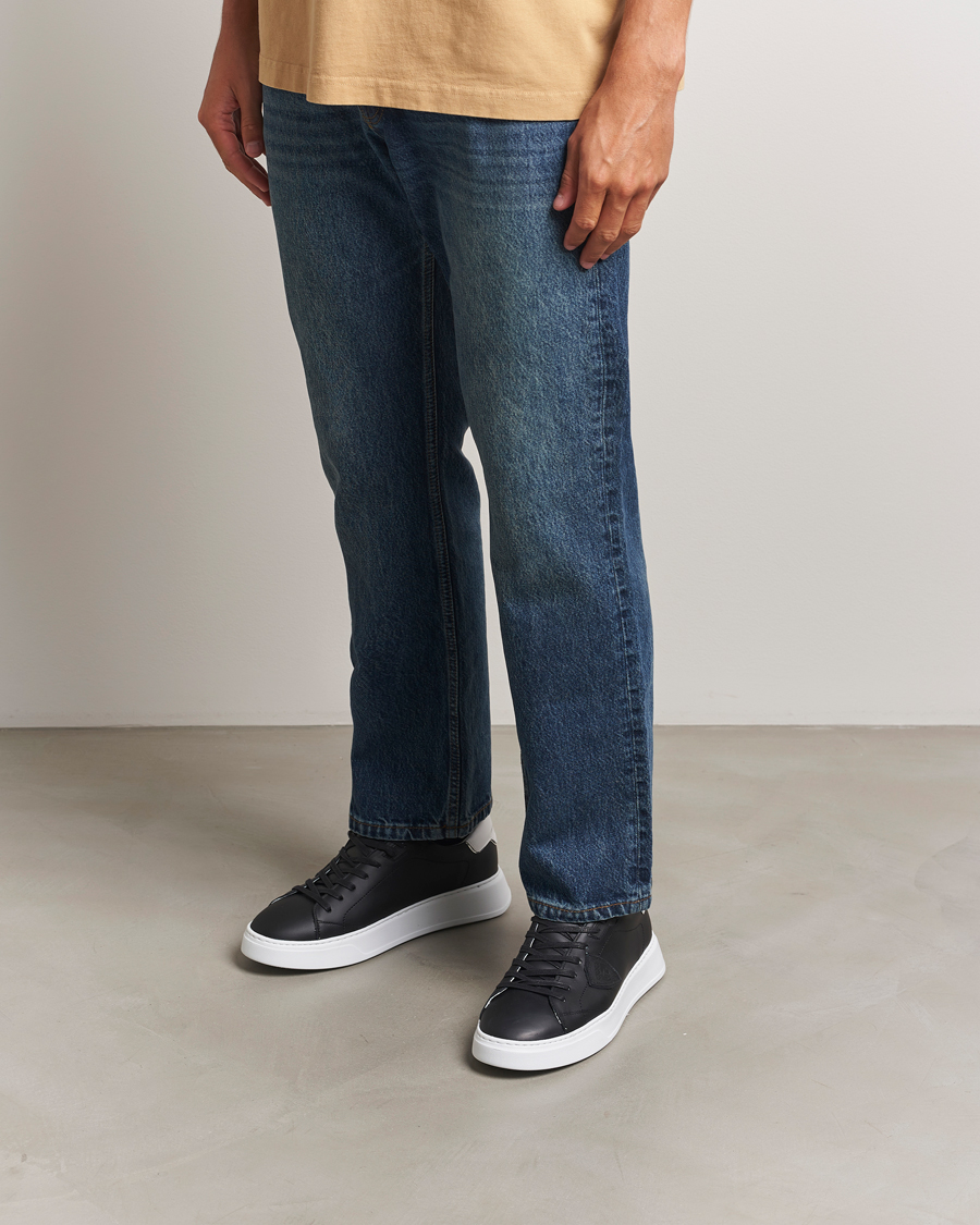 Homme | Philippe Model Temple Low Top Leather Sneakers Black | Philippe Model | Temple Low Top Leather Sneakers Black