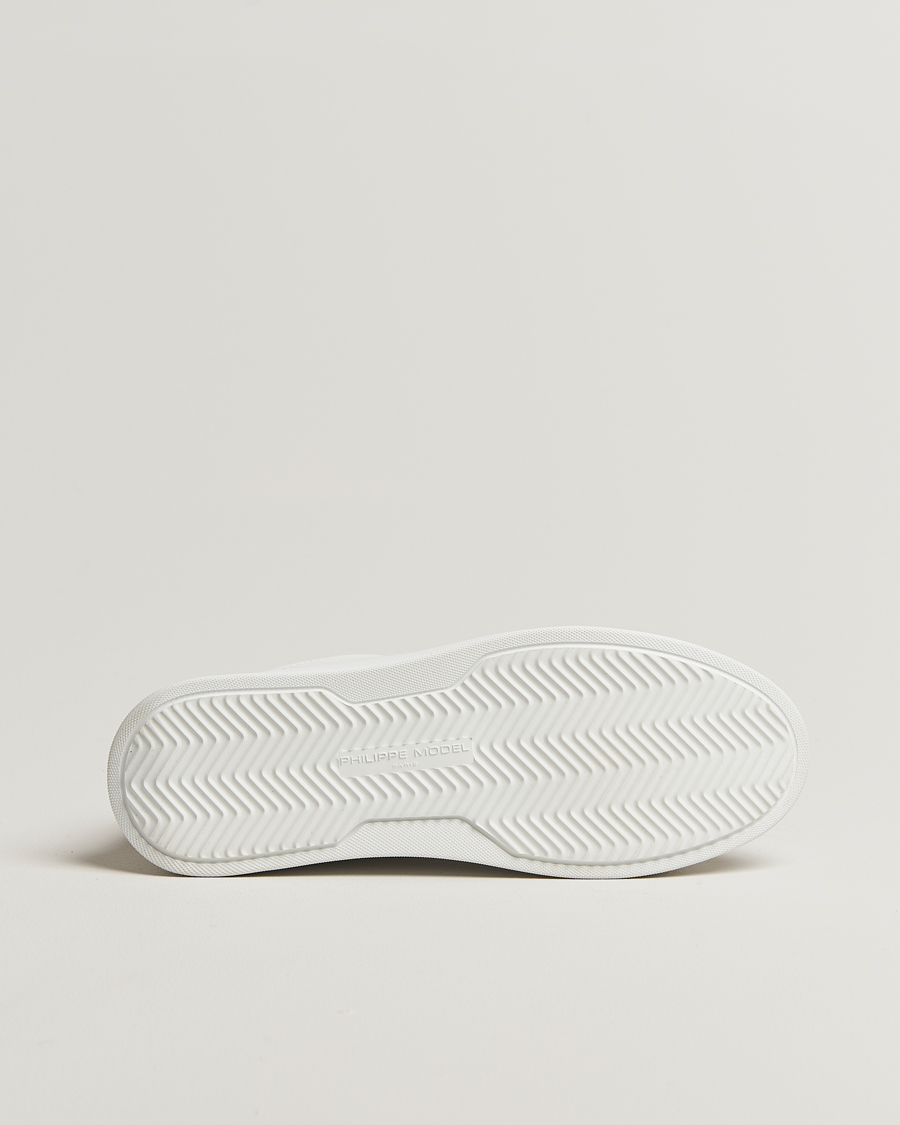 Homme | Philippe Model Temple Low Top Leather Sneakers White/Black | Philippe Model | Temple Low Top Leather Sneakers White/Black