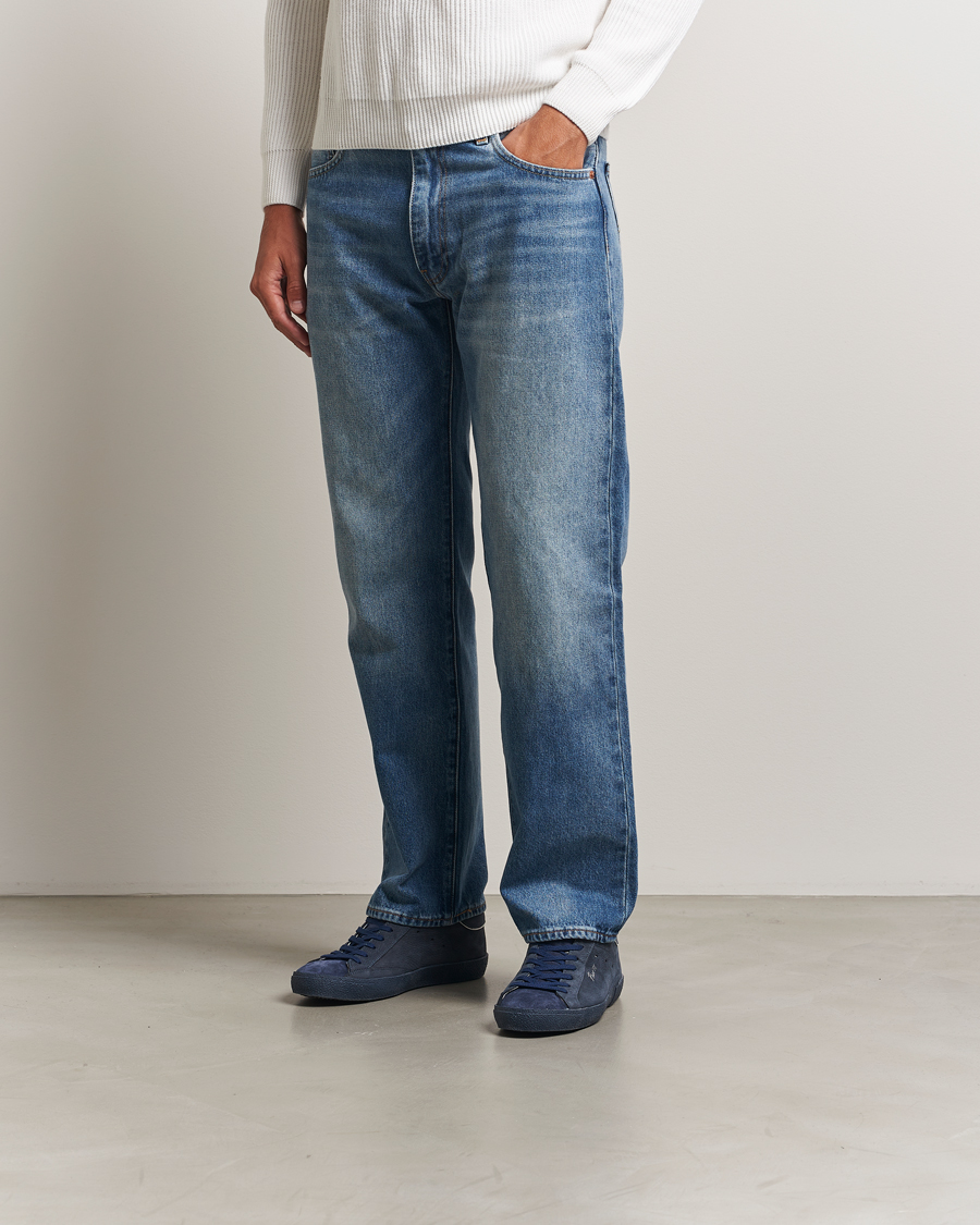 Homme | Philippe Model Prsx Low Top Vintage Leather Sneakers Navy | Philippe Model | Prsx Low Top Vintage Leather Sneakers Navy